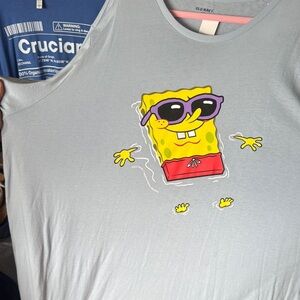 NWOT Old Navy Light Blue SpongeBob Tee
